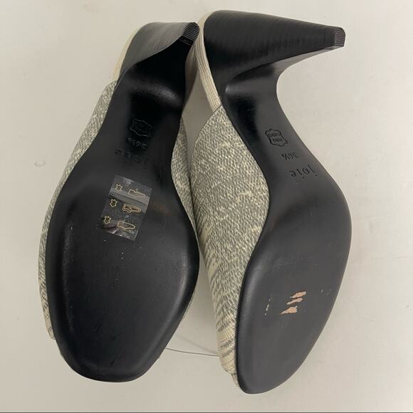NWOT JOIE Olya Lizard Snakeskin Animal Print Mule Clog Peep Toe Heels 36.5/6.5 - Picture 11 of 12